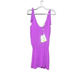 Fisico Womens Purple Sleeveless V-Neck Dress S - Lightweight‎